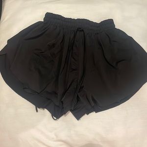 Black Flowy Gymshorts